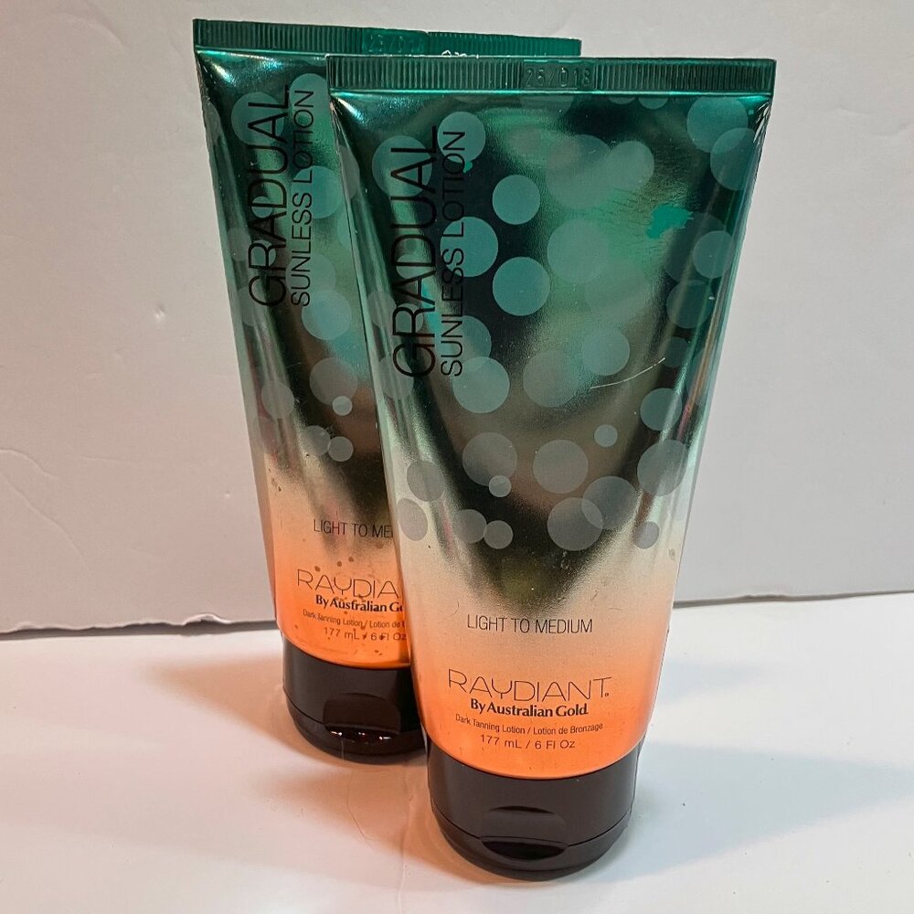Australian Gold Raydiant Sunless Lotion Light to Medium 2pc Set